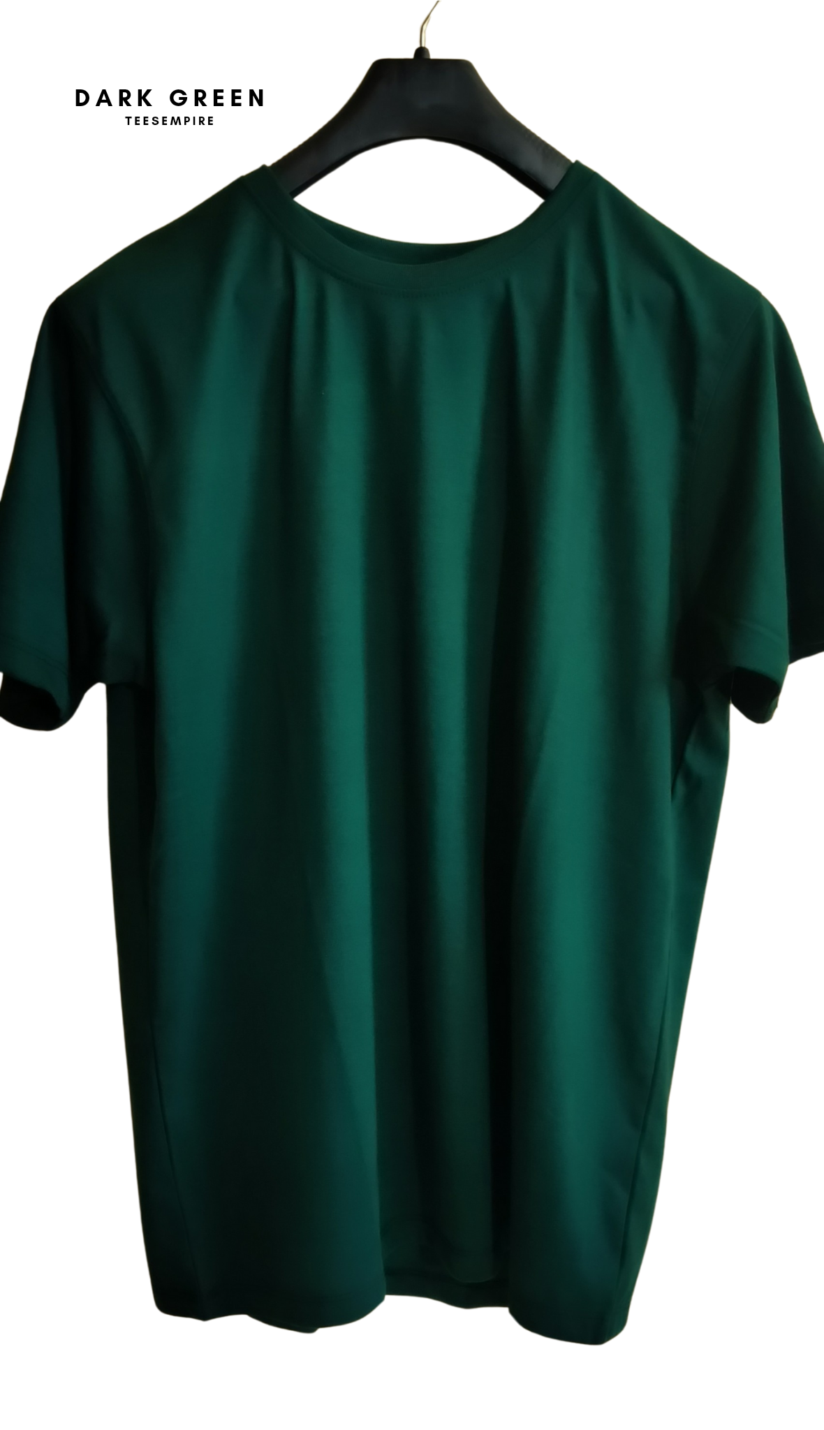 Plain Dark Green - Basic Round Neck