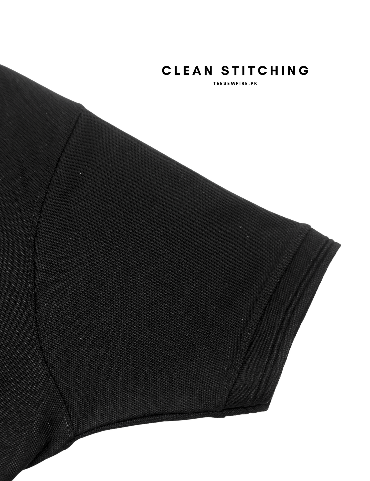 Plain Black - Polo T Shirt