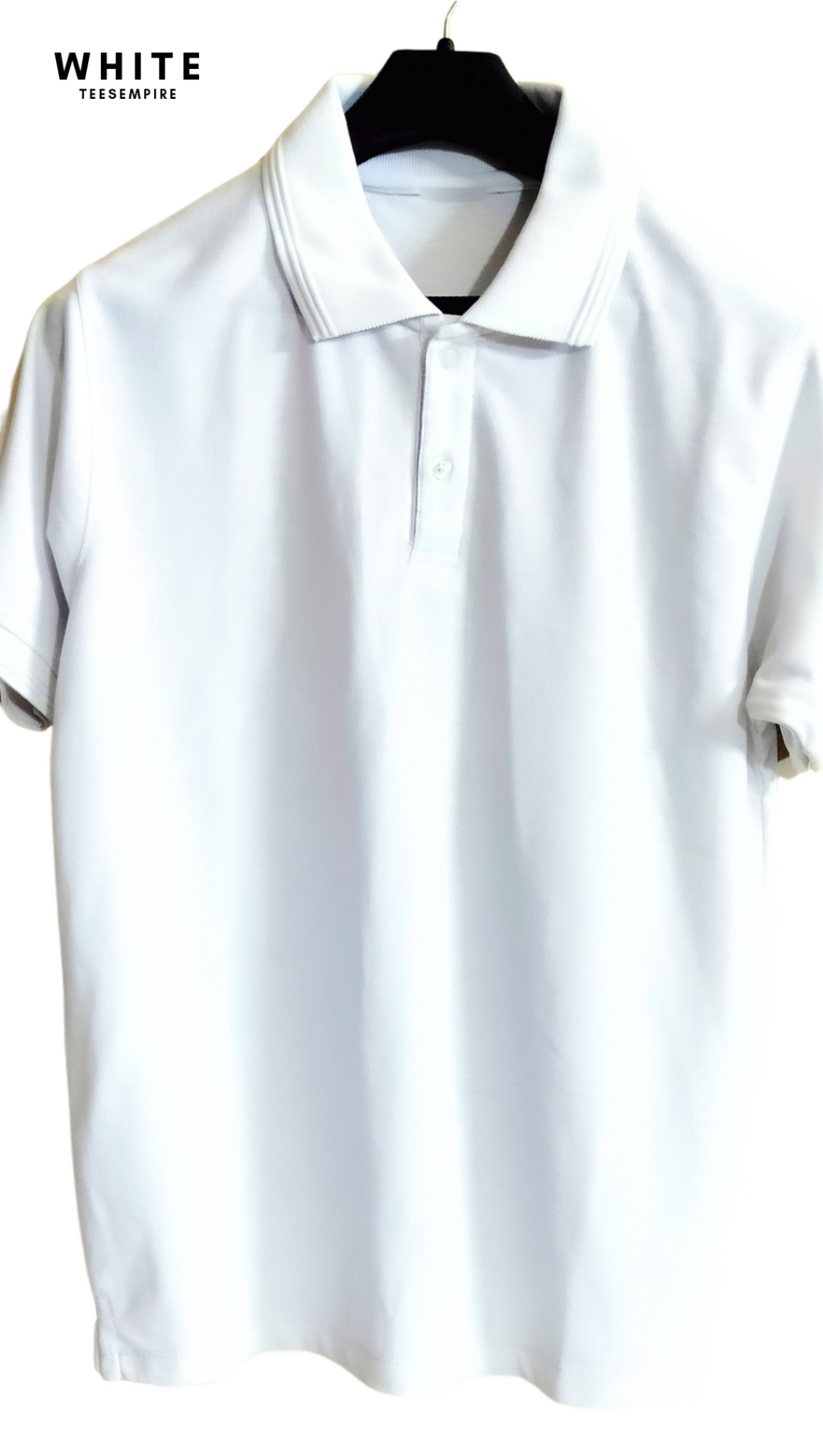 Plain White - Polo T Shirt