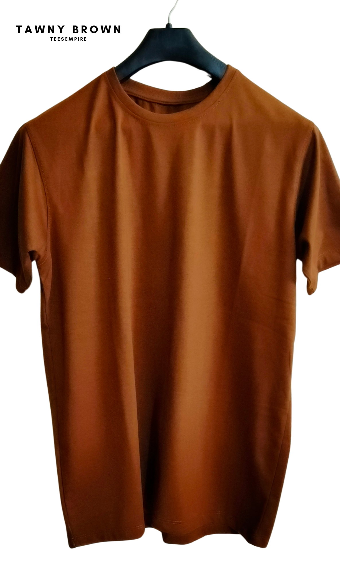 Plain Tawny Brown - Basic Round Neck