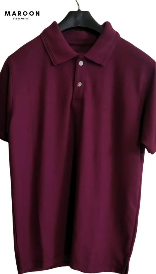 Plain Maroon - Polo T Shirt