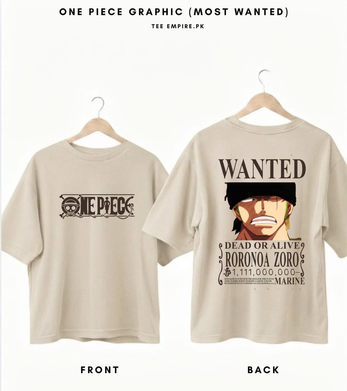 ONE PIECE GRAPHIC (MOST WANTED) - DROP SHOULDER TEES