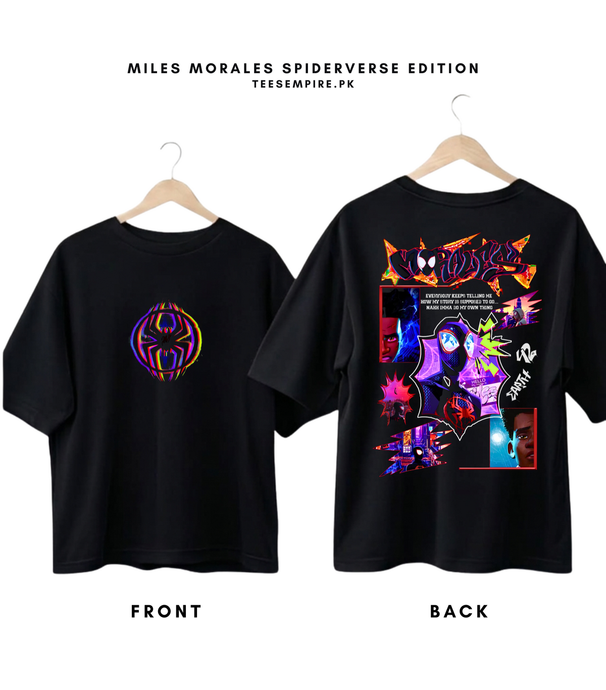MILES MORALES SPIDERVERSE EDITION - DROP SHOULDER TEES